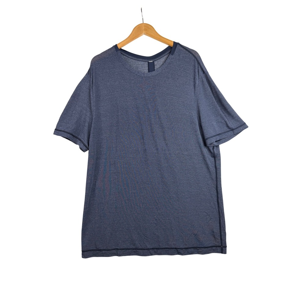 Lululemon Men's Precise Inkwell Short Sleeve Athletic Top size XXL Blue